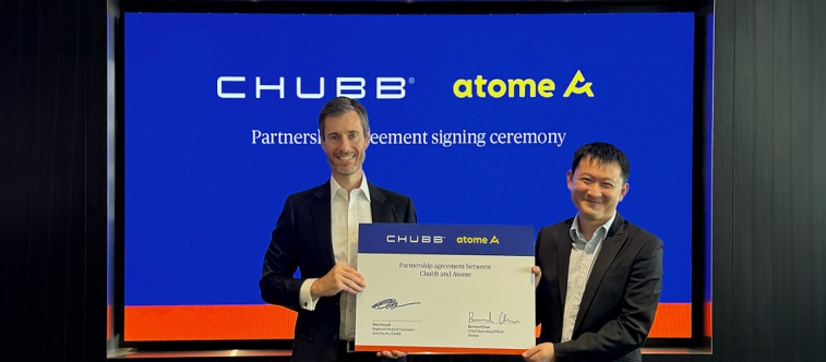 全球保险业巨头Chubb与Atome建立区域合作伙伴关系，共同推动东南亚地区的消费者保护